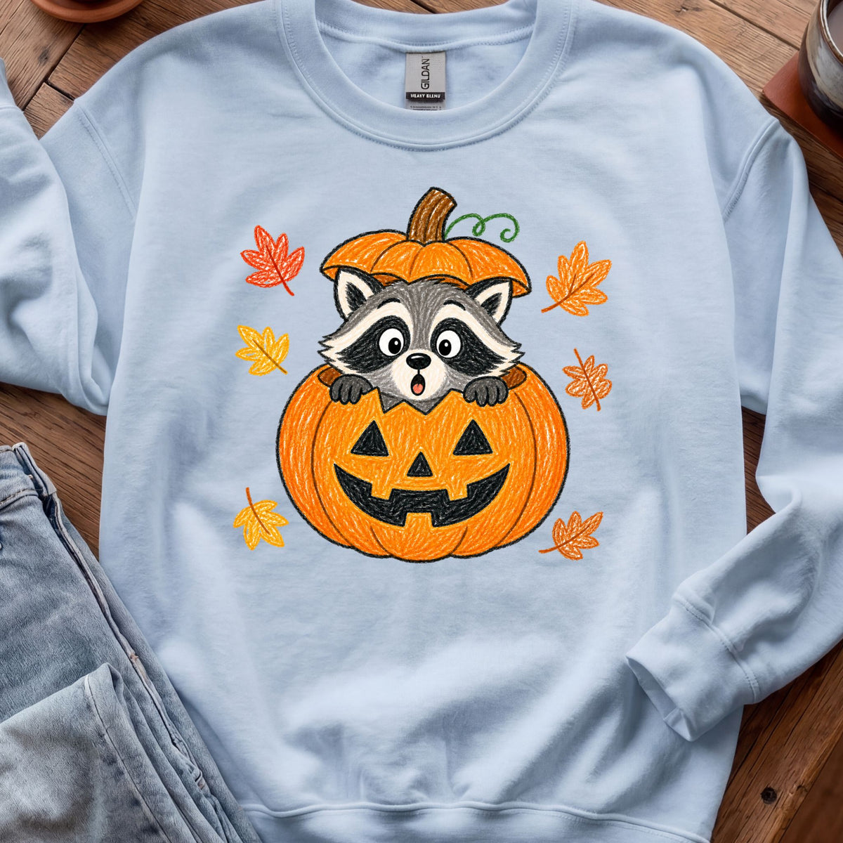 Raccoon in Jack-o'-Lantern