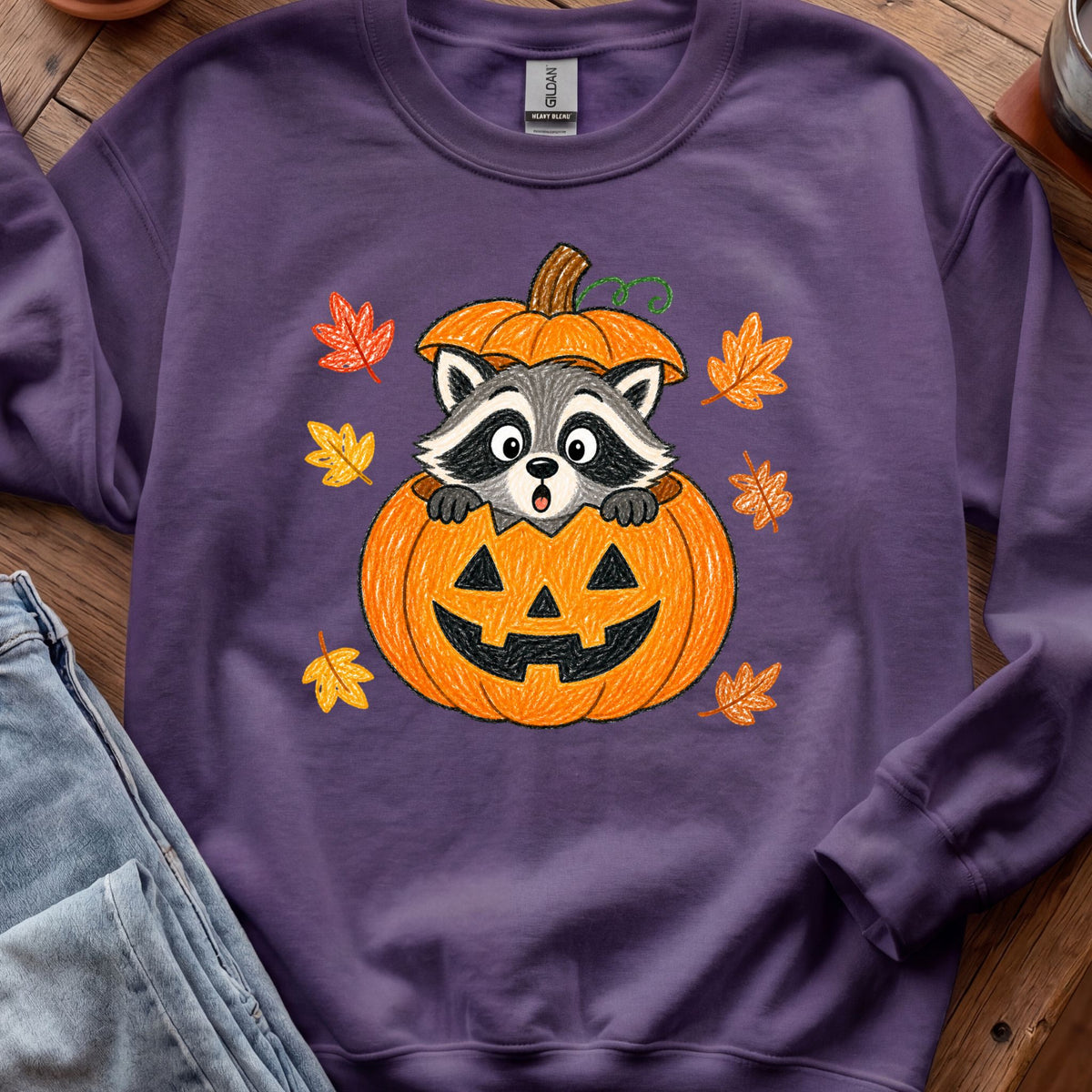 Raccoon in Jack-o'-Lantern