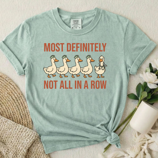Most Definitely Not All in a Row