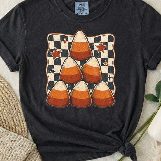 Vintage Candy Corn Checkerboard
